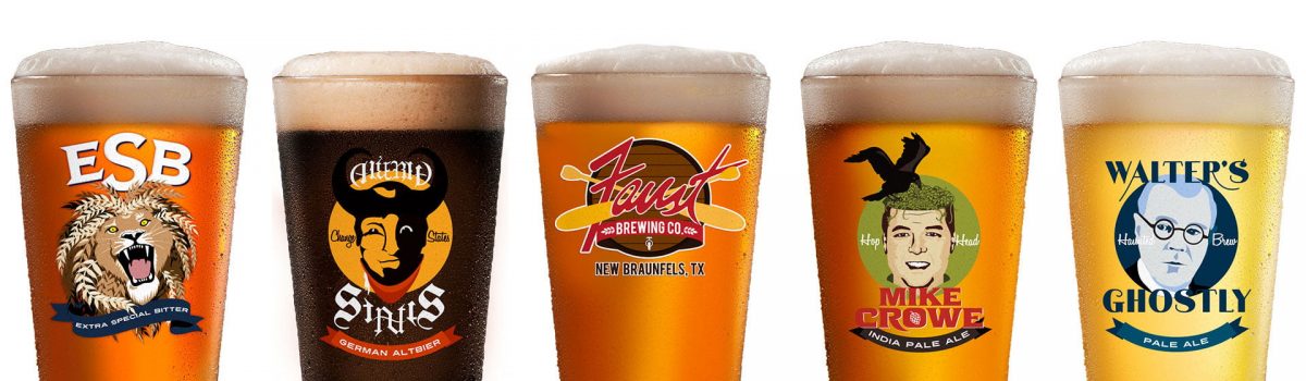 Faust Brewing Beer Label Designs