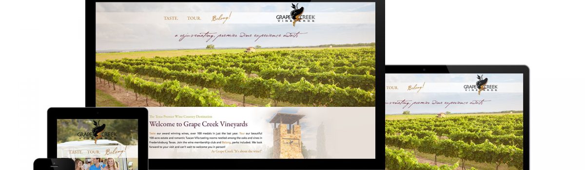 Grape Creek Vineyards Fredericksburg Winery Website Design