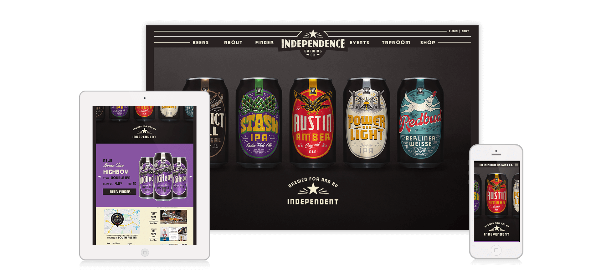 Austin Brewery Website Design - Independence Brewing Co.